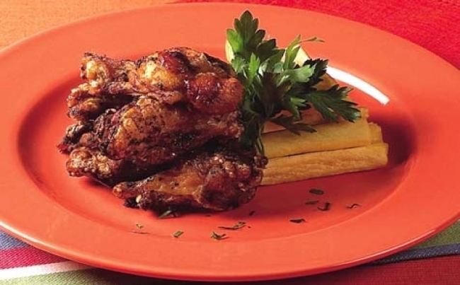 Alitas en chicharrón